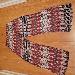 Aztec print Palazzo pants size Small.
